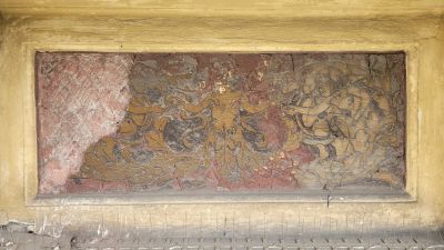 Ul. Sobieskiego 5 - jedna z kwater fryzu. Stan przed pracami konserwatorskimi. Fot. ze zbior&oacute;w autorki